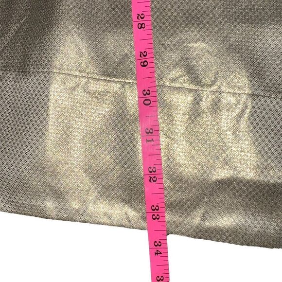Diane Von Furstenberg DVF Elicia Metallic Gold Silk Shift Dress Size 4 NWOT - Picture 6 of 9